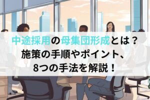 中途採用の母集団形成とは？ 施策手順やポイント、8つの手法を解説！